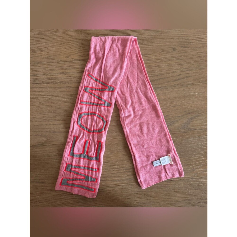 J.Crew Crewcuts Pink MEOW Wool Blend Scarf One Size